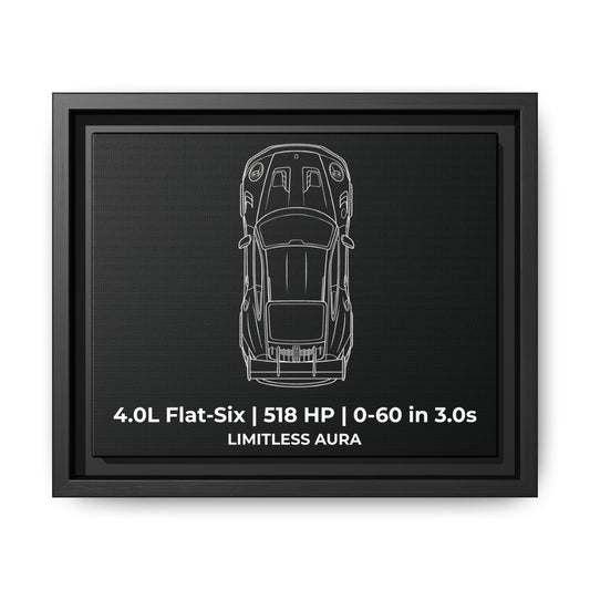 Porsche 911 GT3 RS Blueprint Wall Art