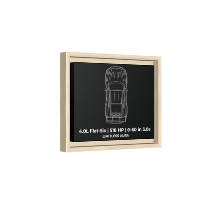 Porsche 911 GT3 RS Blueprint Wall Art