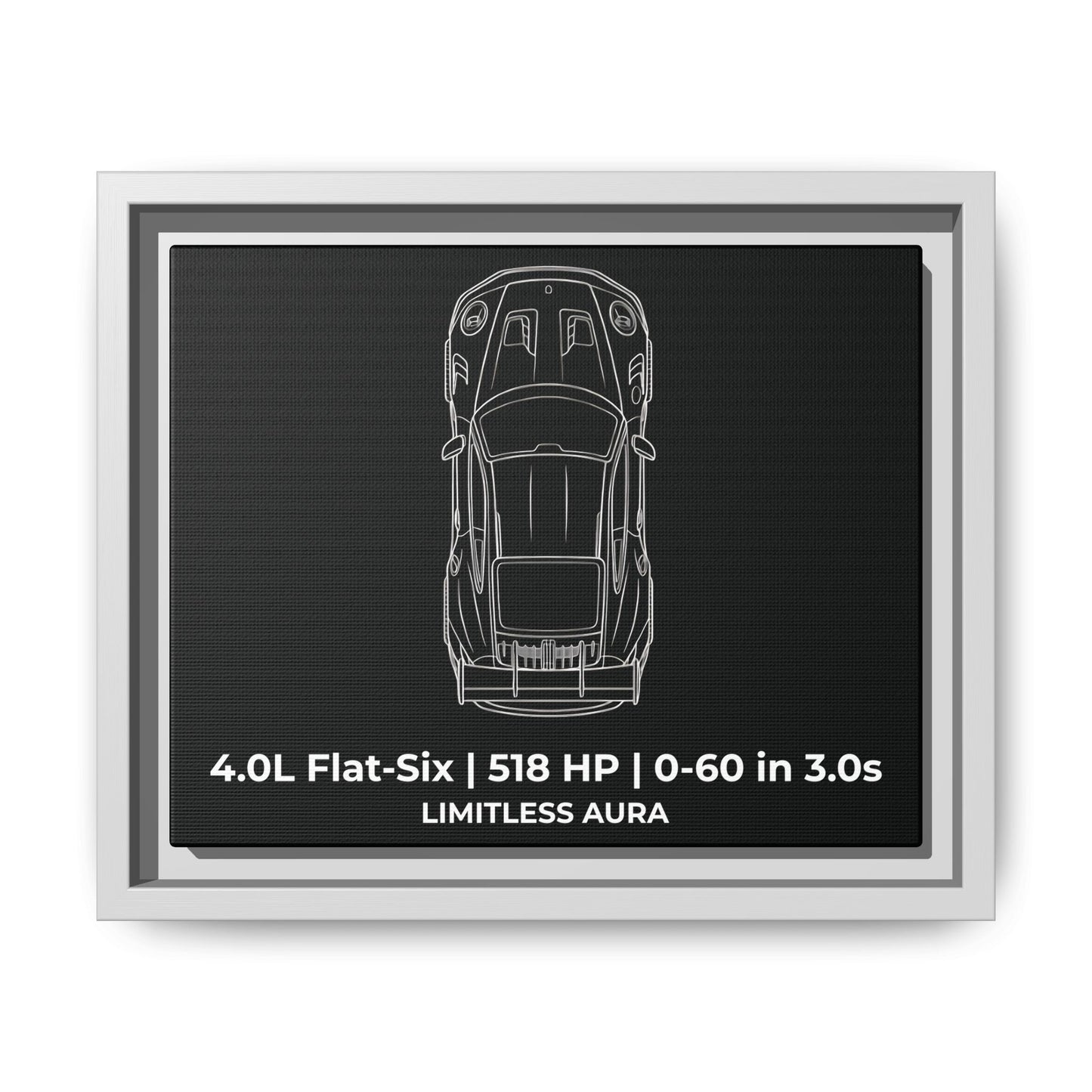 Porsche 911 GT3 RS Blueprint Wall Art