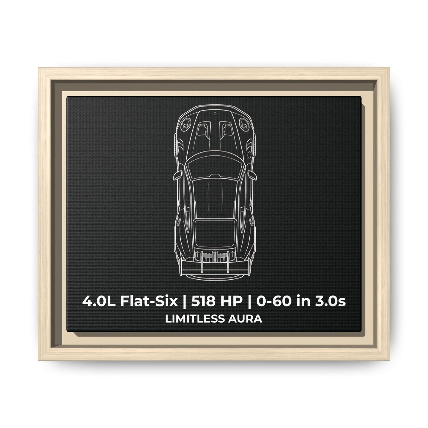 Porsche 911 GT3 RS Blueprint Wall Art