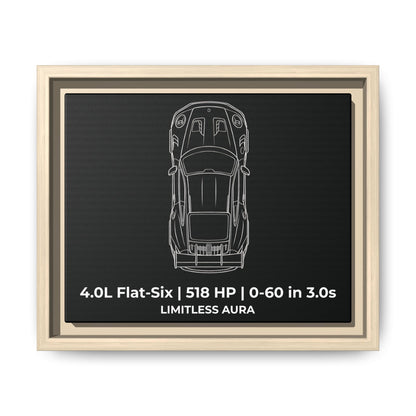 Porsche 911 GT3 RS Blueprint Wall Art