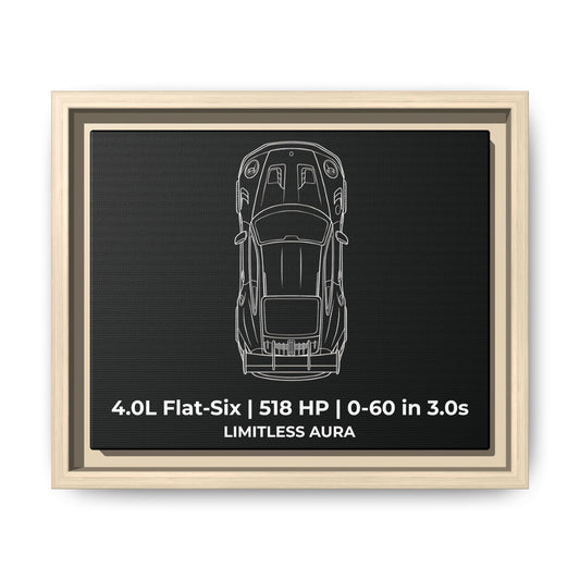 Porsche 911 GT3 RS Blueprint Wall Art