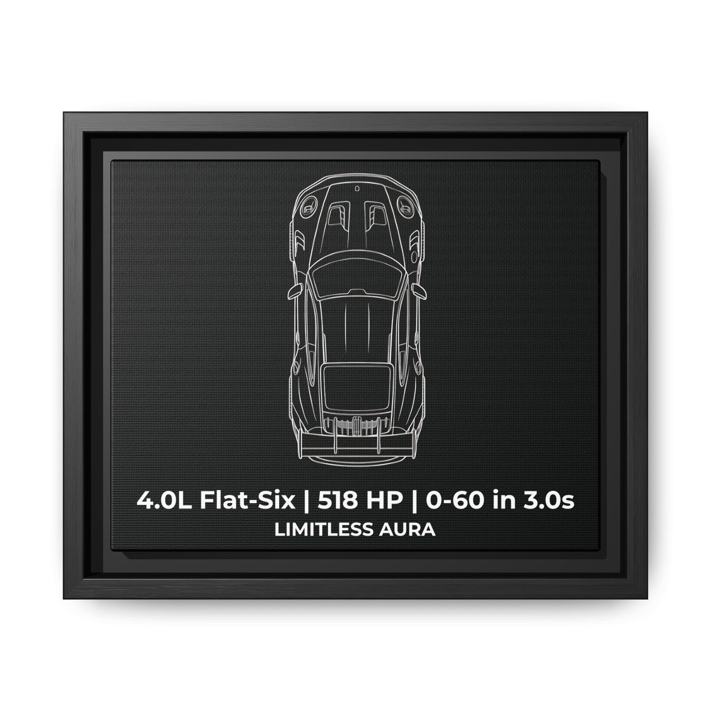 Porsche 911 GT3 RS Blueprint Wall Art