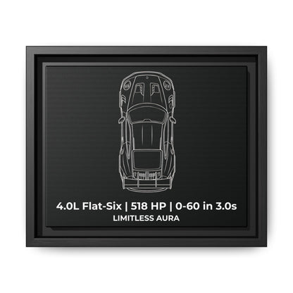 Porsche 911 GT3 RS Blueprint Wall Art
